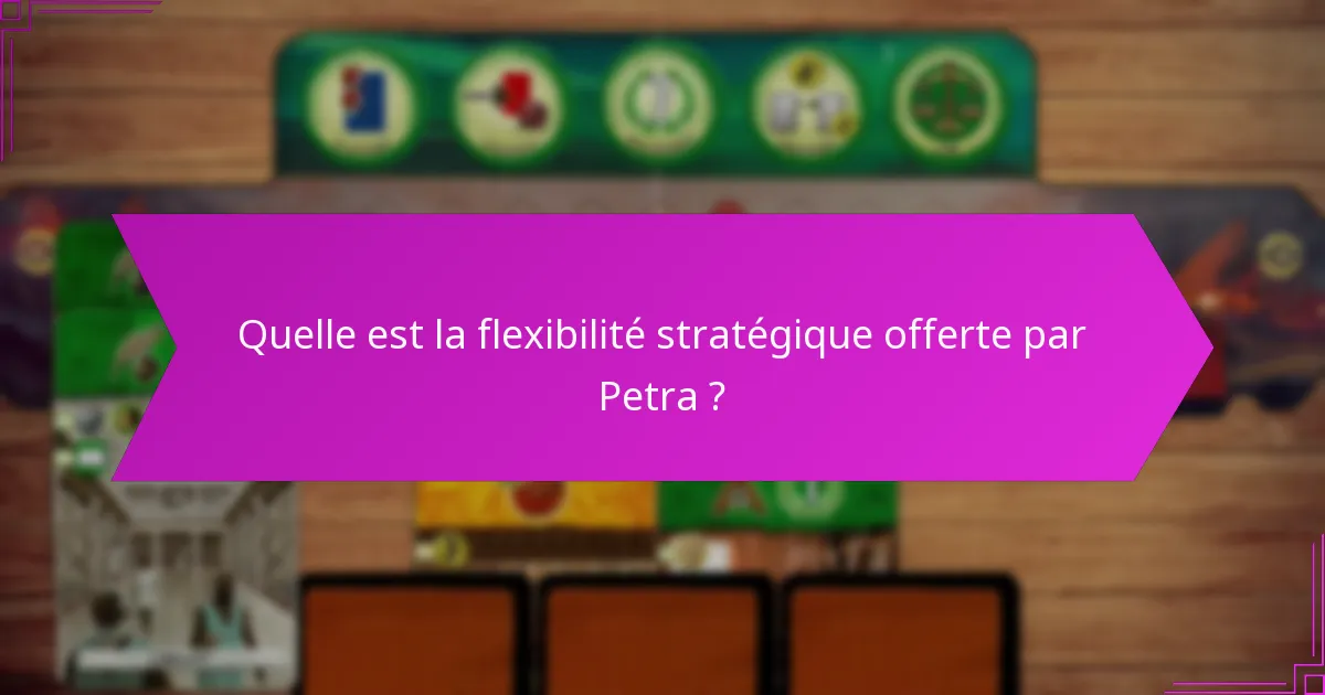 Quelle est la flexibilité stratégique offerte par Petra ?